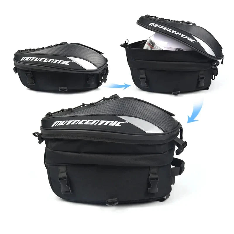 Conquer Any Ride Multifunction Motorcycle Rear Seat Bag with High Capacity