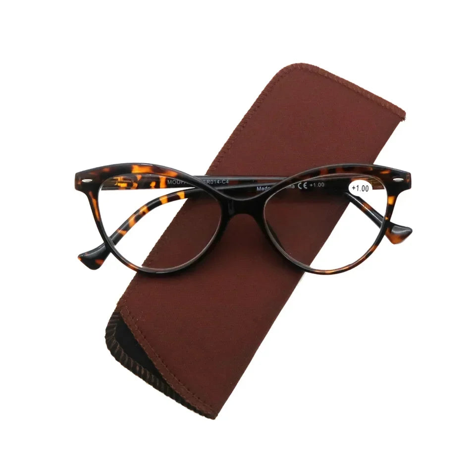 Small face Women Reading Glasses Cat Eye Vintage Fashion Eyeglass Cateye Retro Clear Lens Ladies Ultralight Diopter +1.25 +2.0