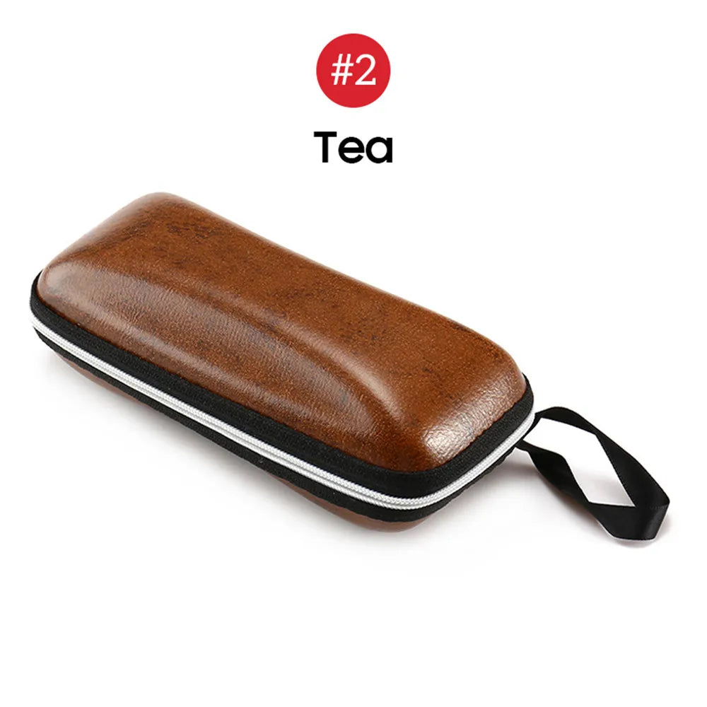VIVIBEE Men Black PU Leather Sunglasses Case Zipper Waterproof Sun Glasses Eyewear Storage Eyeglasses Genuine Spectacle Box