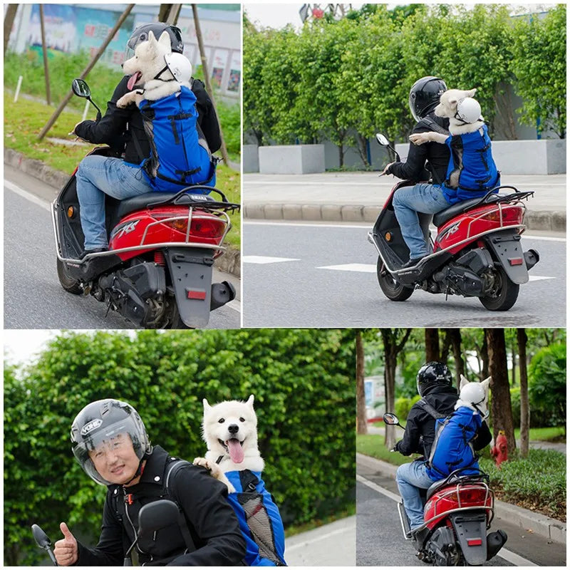 Mochila de transporte para perros, senderismo, viajes, ventilación al aire libre, malla deportiva para exteriores