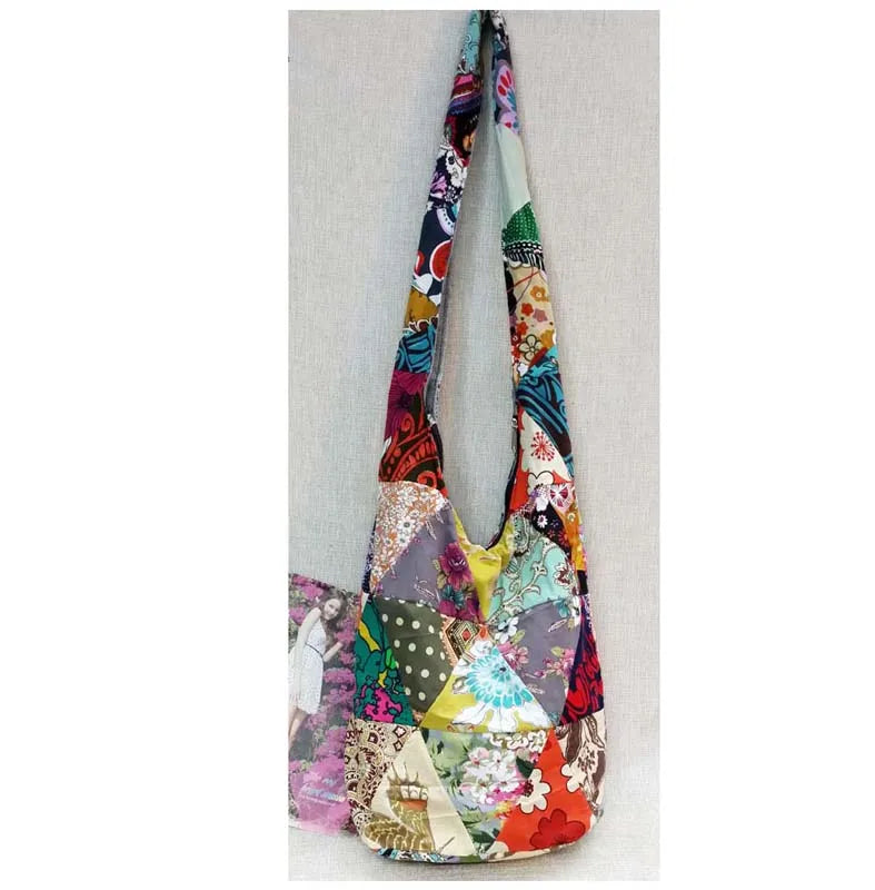 Bohemian Patchwork Women Sling Shoulder Crossbody Bags Fringe Vintage Women's Handbags Purses Bag Bags