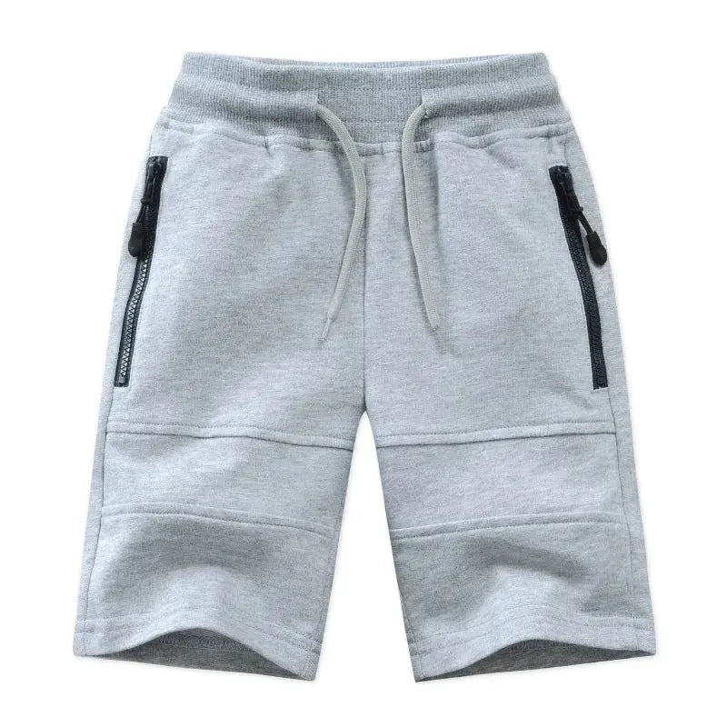 Boys Comfortable Knit Shorts with Zipper Pockets