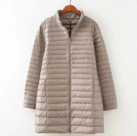 SEDUTMO Winter Down Jackets Women Long Ultra Light Duck Down Coat Slim Puffer Jacket  Autumn Parkas ED619