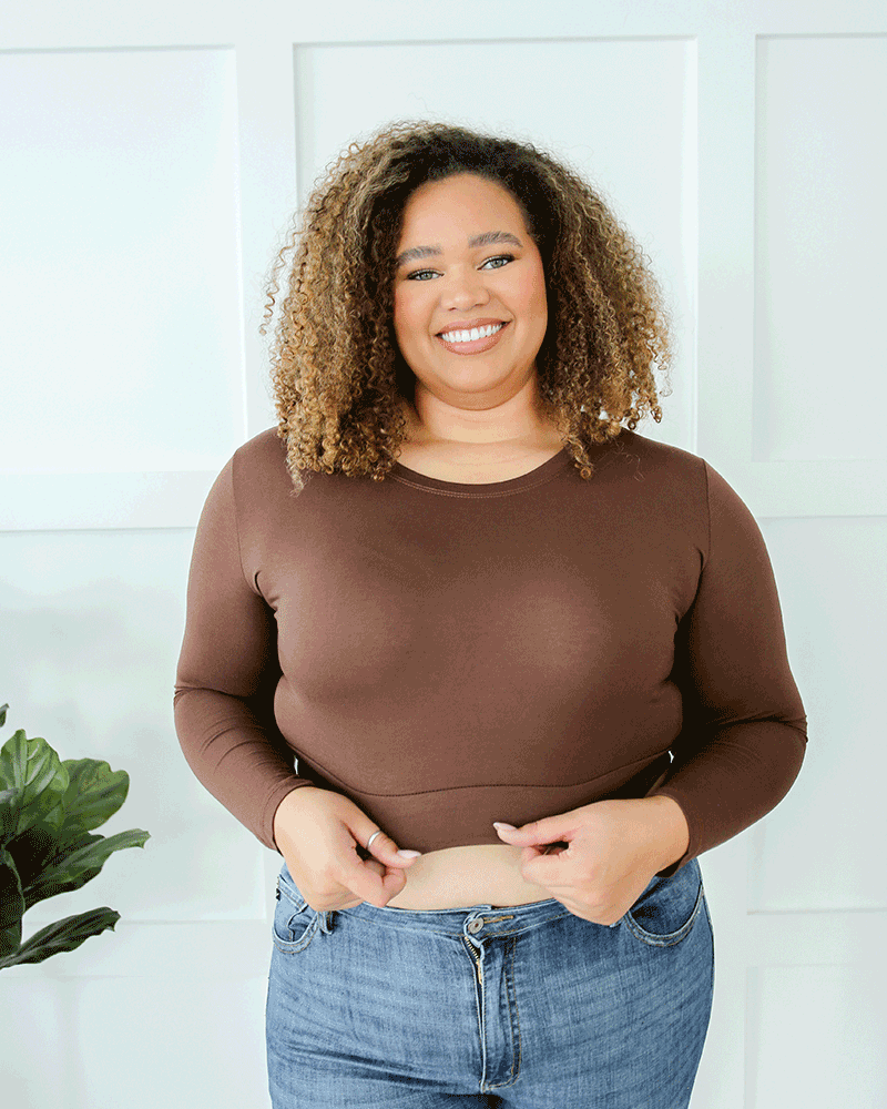 Crew Neck Long Sleeve Halftee