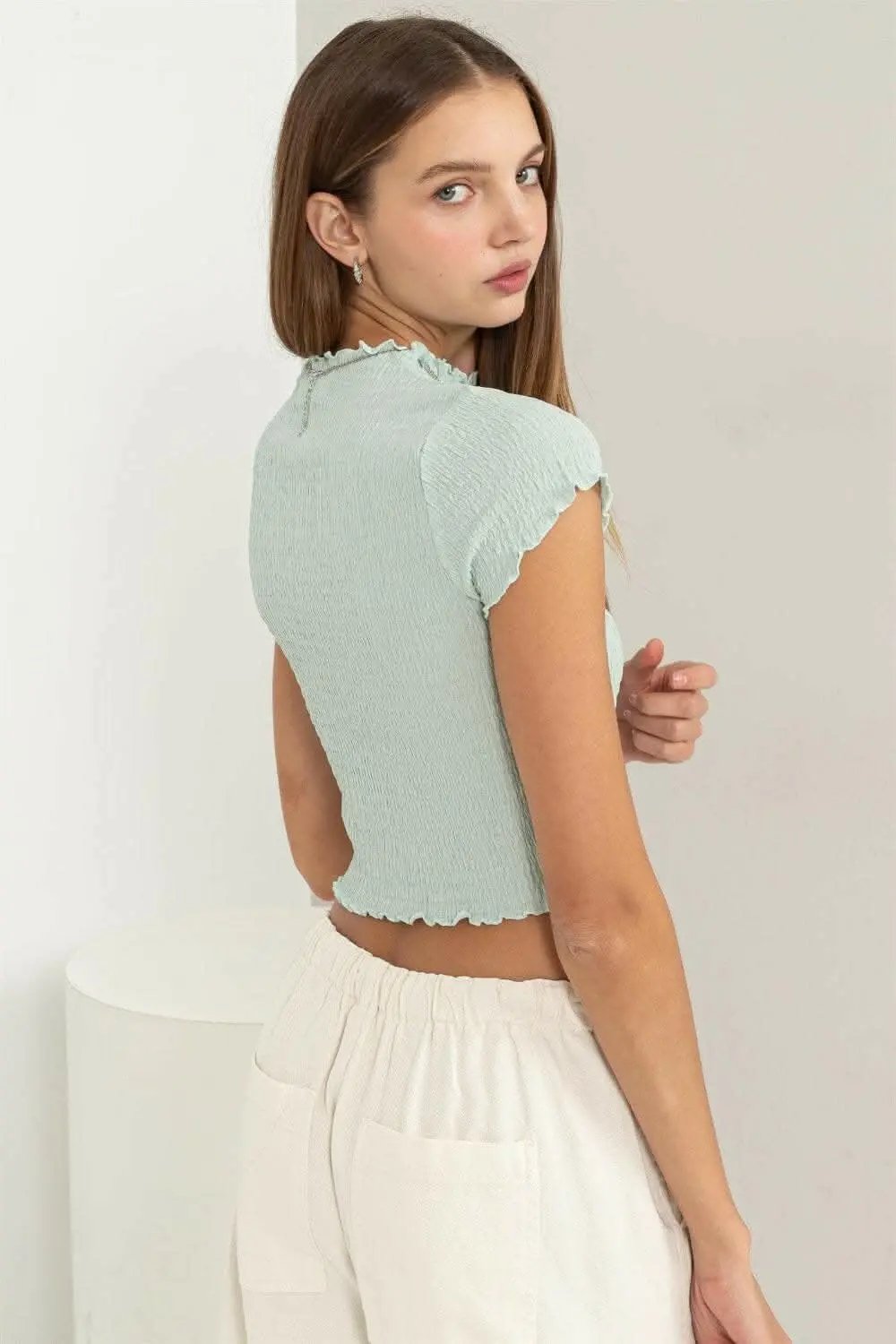 Accessories Trendsi HYFVE Lettuce Hem Crop Top