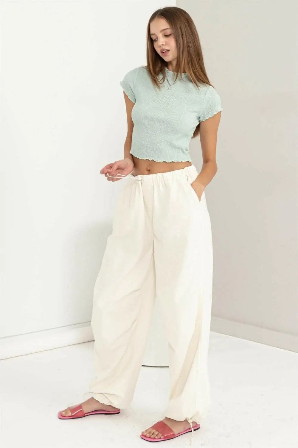 Accessories Trendsi HYFVE Lettuce Hem Crop Top
