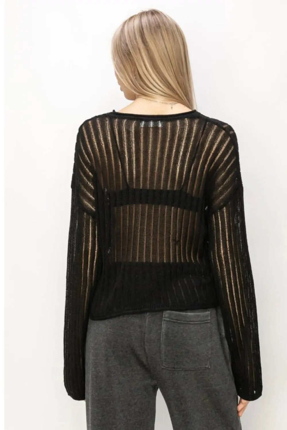 Sweaters Trendsi Ribbed Knit Sweater Women's Long Sleeve Soft Top