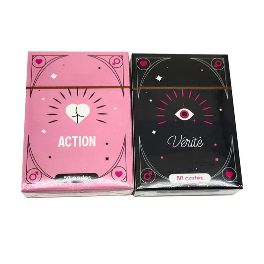 Truth Or Dare Adult Sexy Jeu Action Ou Verite Card Game Double Deck Set French Language In Blister Package For Couples Or Lovers