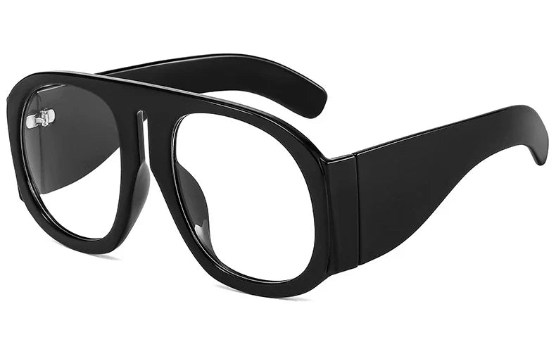 Gafas de sol de piloto con lentes degradadas para mujer, de moda, de marca, de montura grande, transparentes, para mujer 2021, gafas de sol transparentes