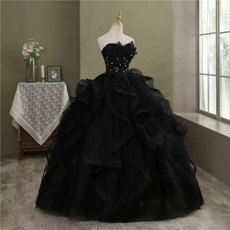 Vestidos de Quinceañera Fiesta de Gala Encaje Bordado Sin Tirantes Vestido de Fiesta Personalizado Vestido de Quinceañera Tallas Grandes Vestido de Quince Robe