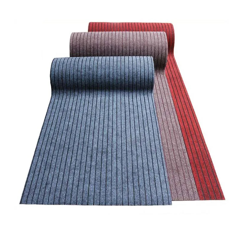 Large Long Thin Doormat for Entrance Door Outside Striped Red Gray Kitchen Area Rugs Non Slip Bedroom Carpet Door Floor Mat Grey