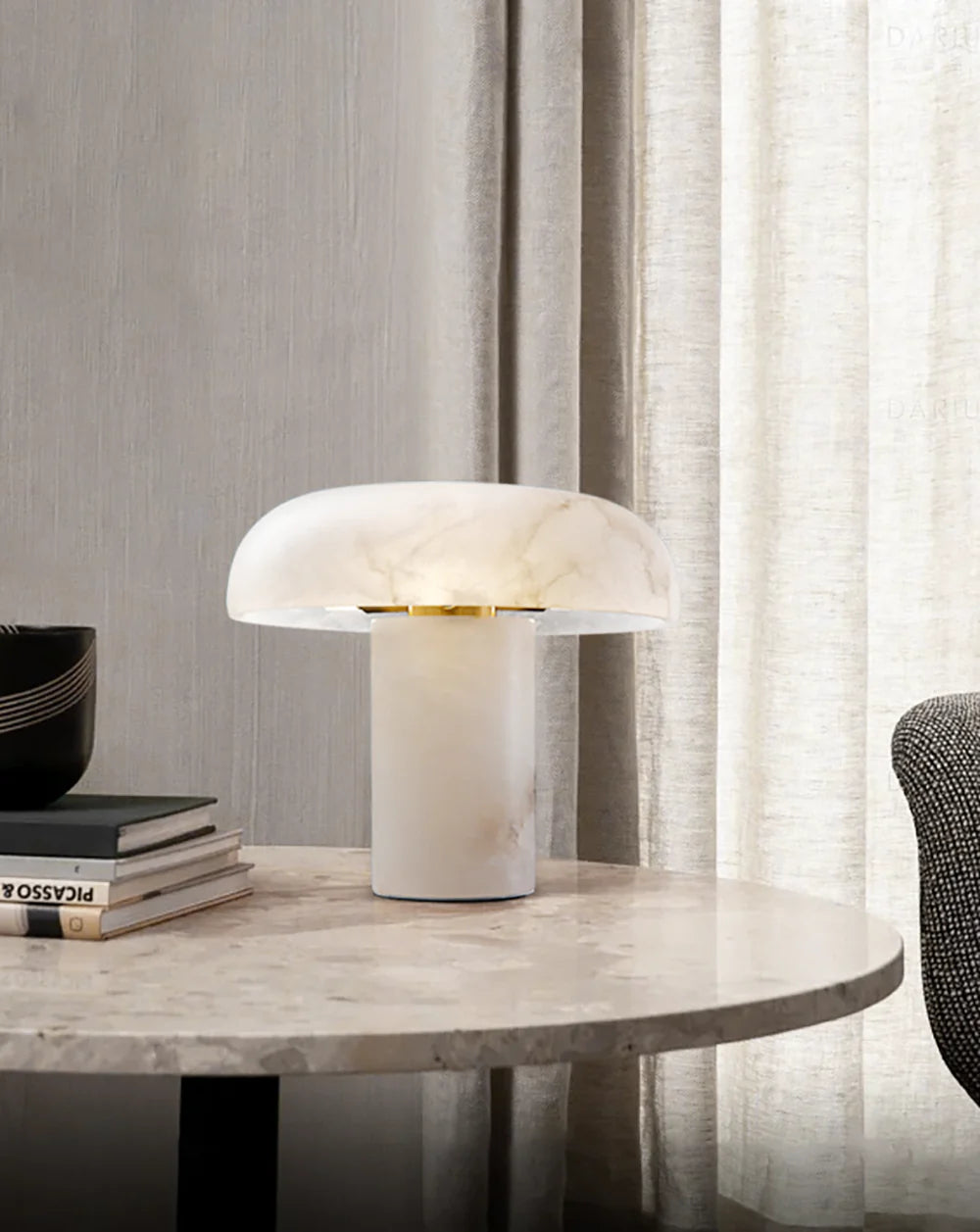 Lámpara de Mesa Moderna Alabaster Habros