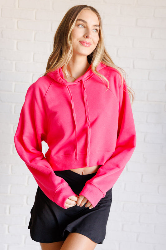 Sudadera con Capucha "Had Me in the First Half" en Rosa Flamenco
