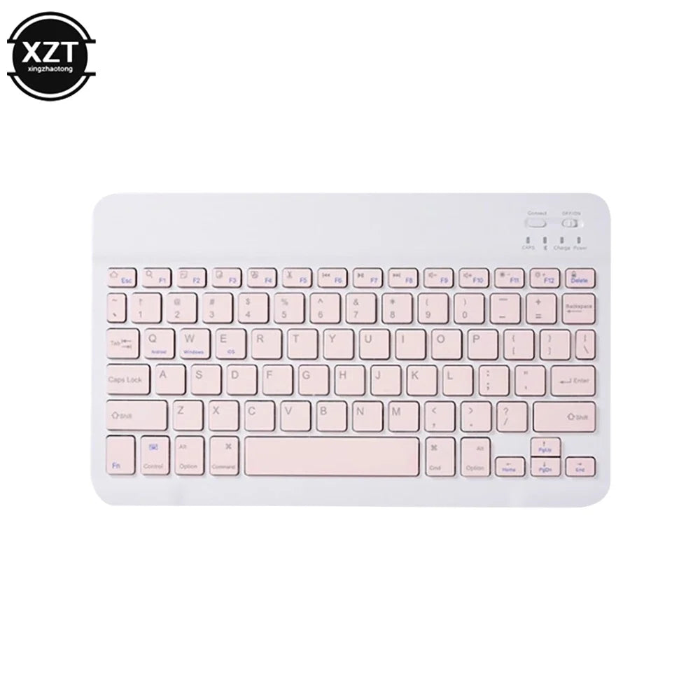 Mini Bluetooth-compatible Keyboard Wireless Keyboard For Computer Phone  English Russian Rechargable Keyboard For Ipad Tablet PC