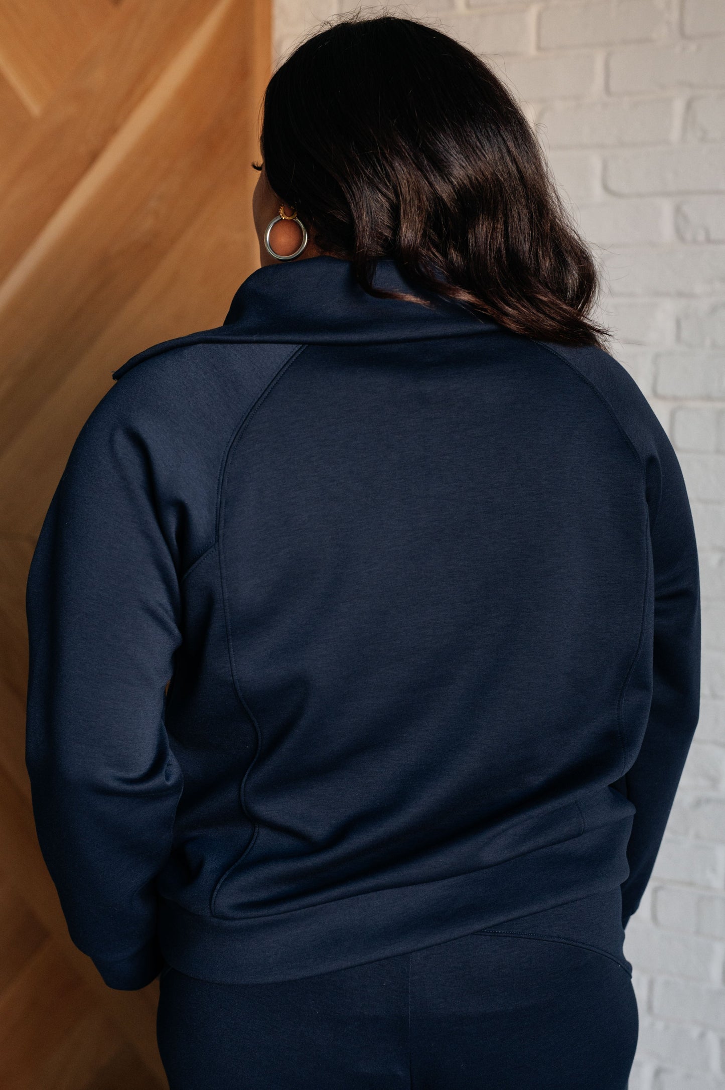 Sudadera Hamptons Travel de media cremallera en azul marino