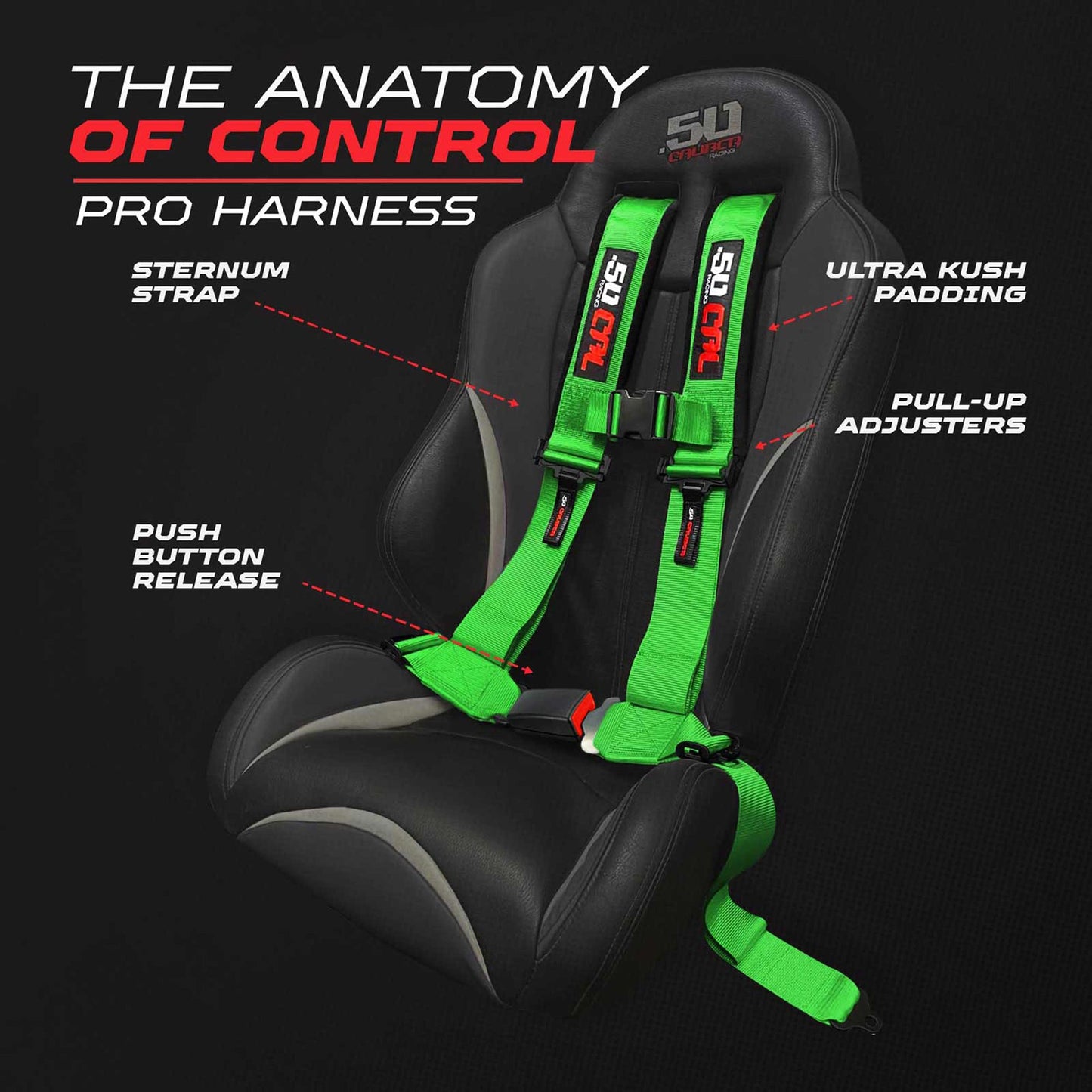 Pro Series 2" & 3" 4 point Harness with push button release