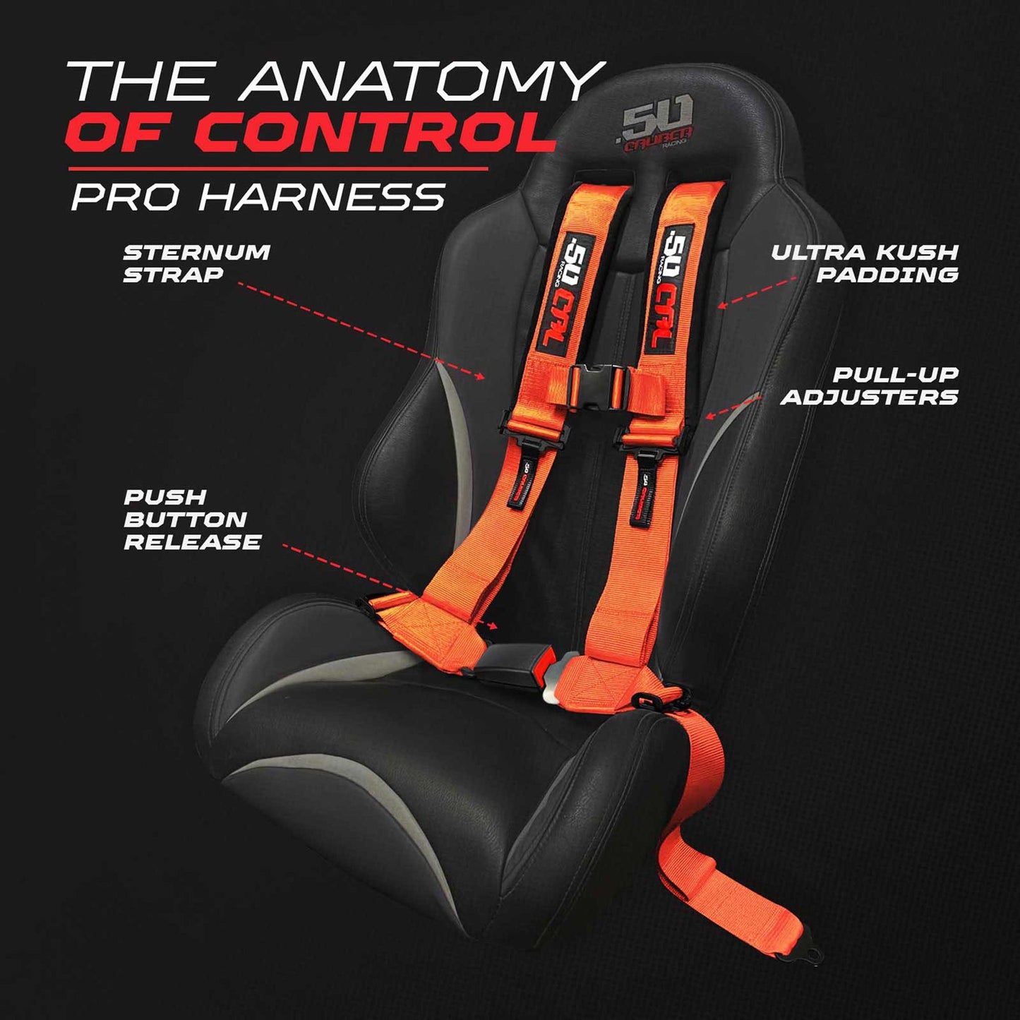 Pro Series 2" & 3" 4 point Harness with push button release