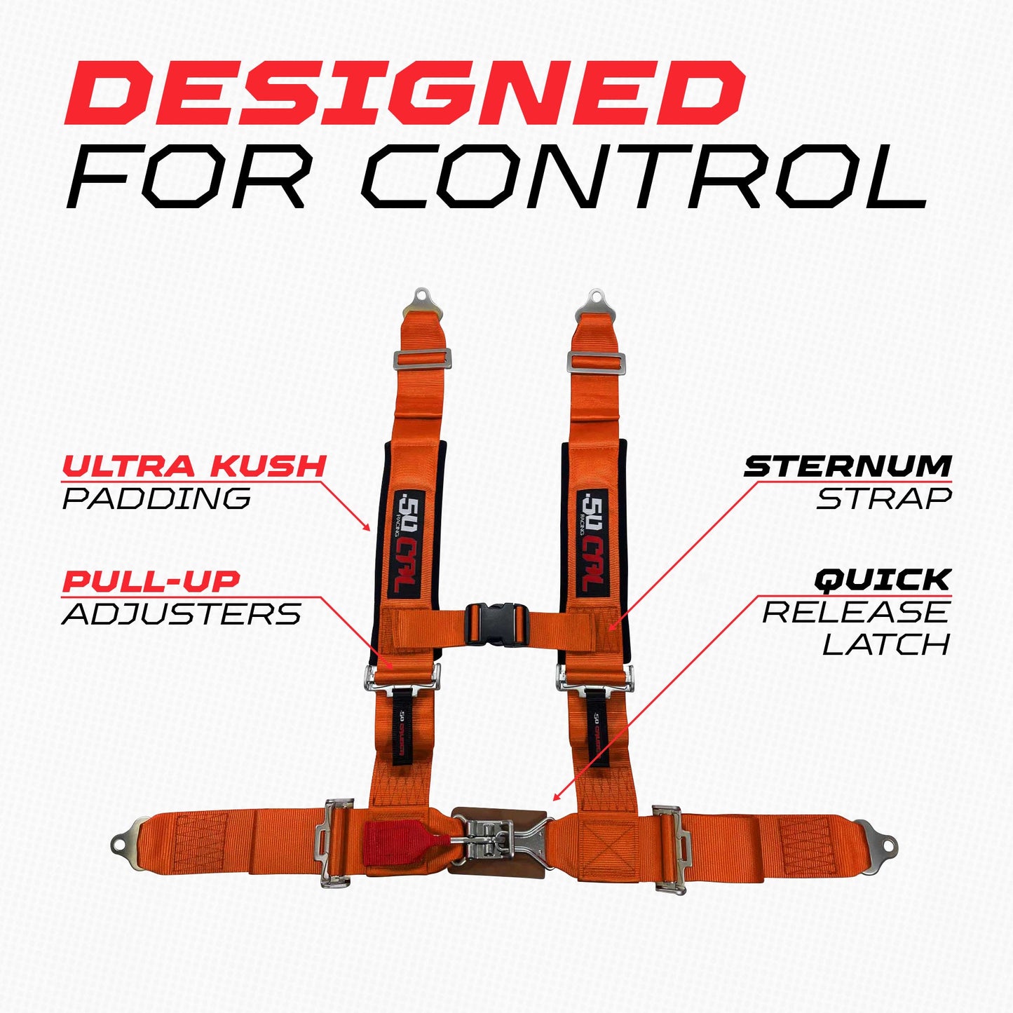 Pro Series 3" 4 point Latch Harness 50 Caliber Racing