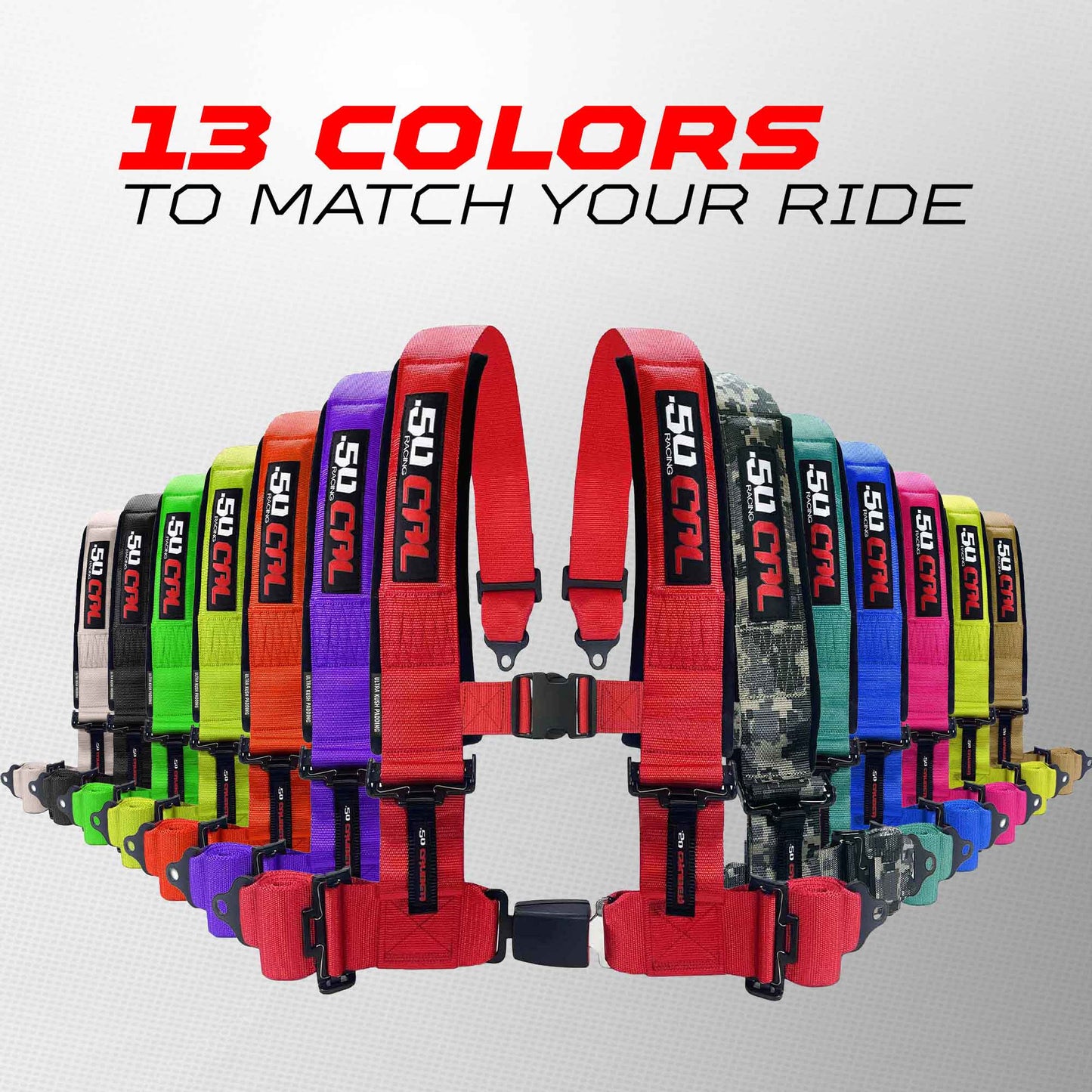 Pro Series 2" & 3" 4 point Harness with push button release