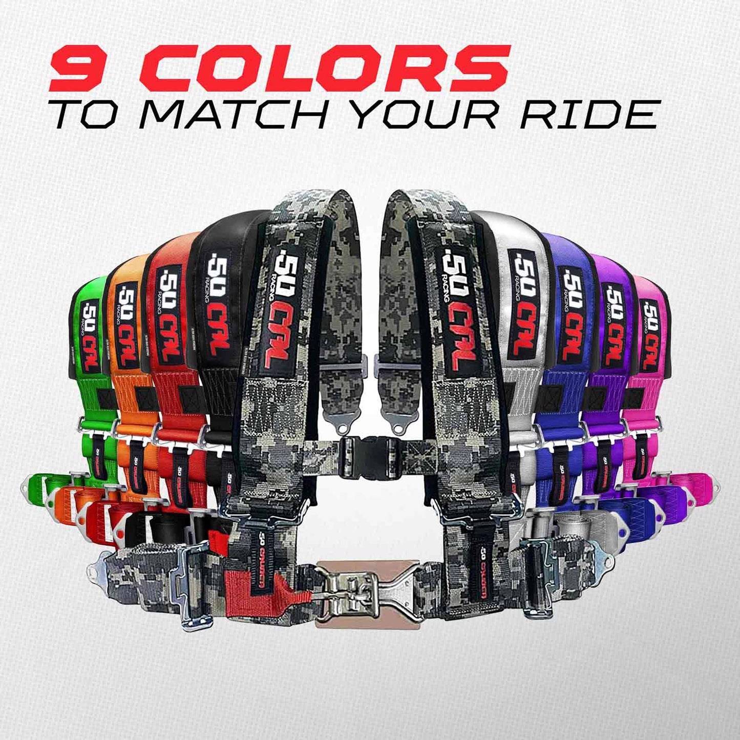 Pro Series 3" 4 point Latch Harness 50 Caliber Racing