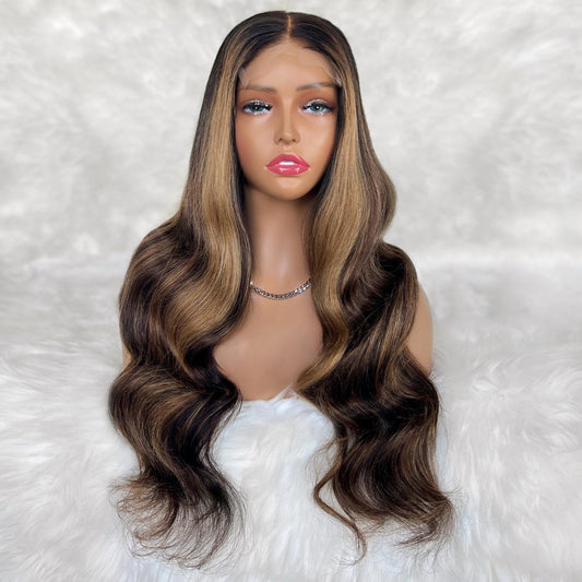 Peluca de cierre Harper sin pegamento 5x5 HD Lace, cabello 100% humano, teñida profesionalmente