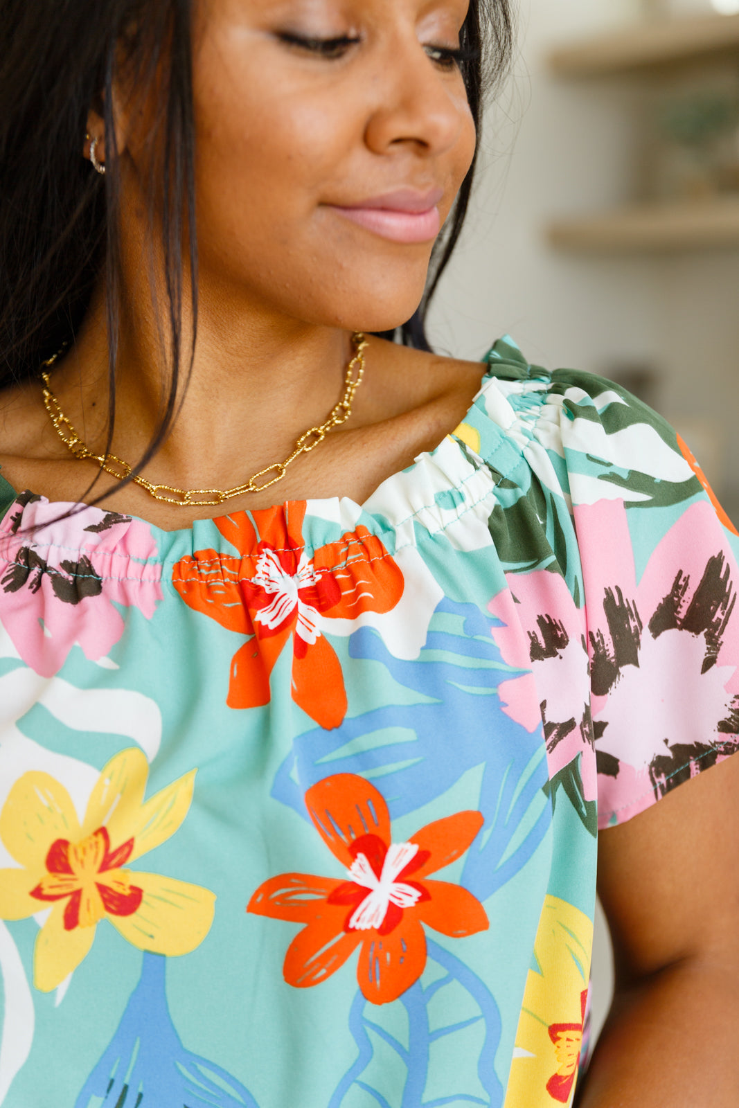 Top floral más fino de Hawái