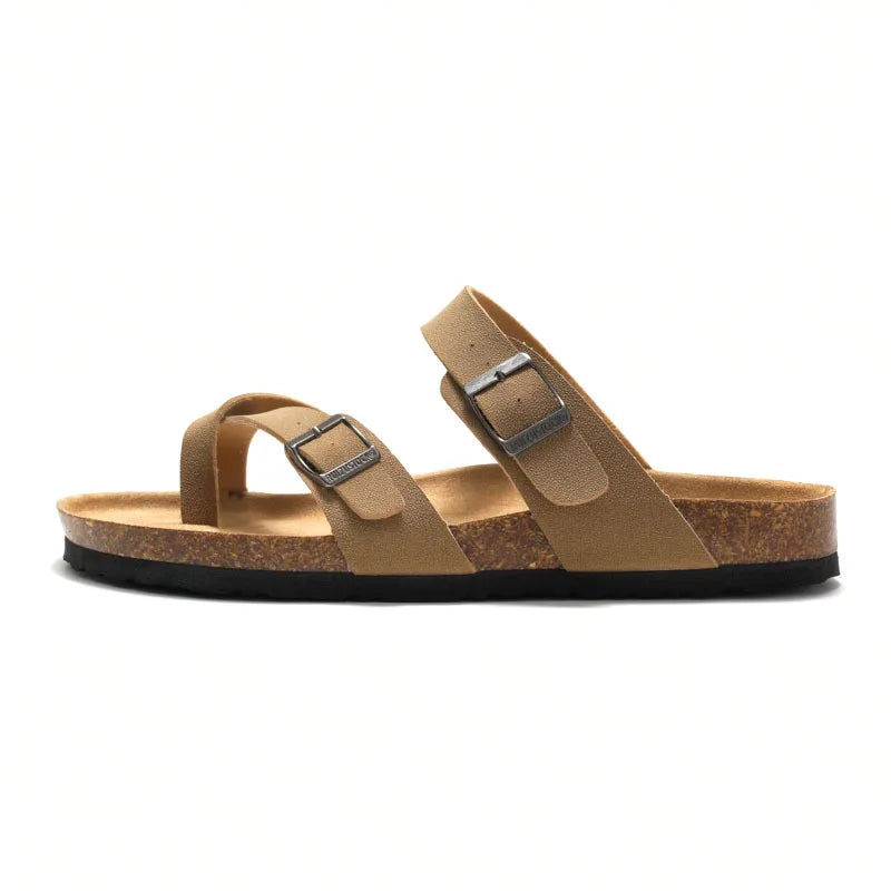 Nuevas zapatillas de corcho para hombre de verano, sandalias de moda para hombre para exteriores