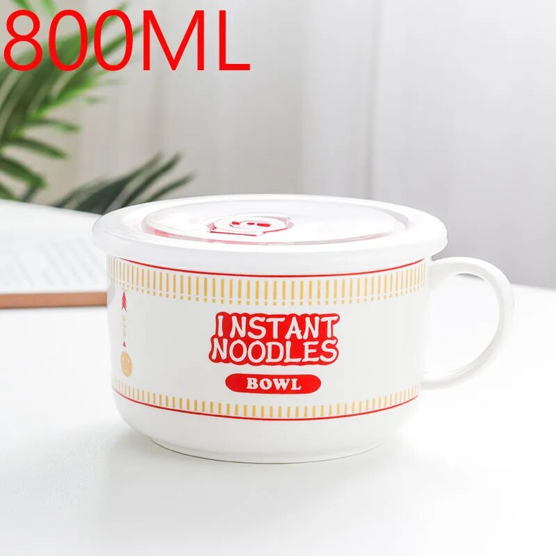 Bol de ramen de fideos instantáneos de cerámica
