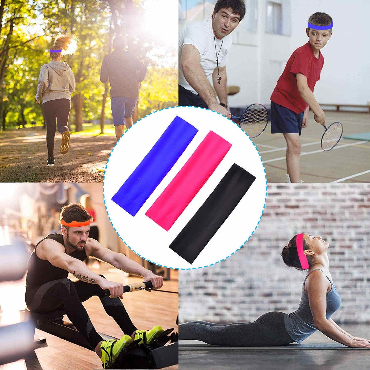 FlexFit Vibe Headband – Unisex Elastic Sports Hair Band for Fitness & Style