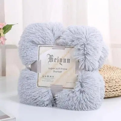 35   New Arrival Long Shaggy Throw Blanket Bedding Sheet Large Size Warm Soft Thick Fluffy Sofa Sherpa Blankets Pillowcase