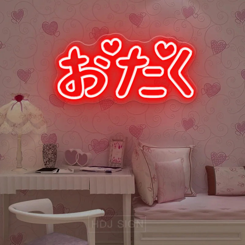 Letrero luminoso de neón "Otaku"