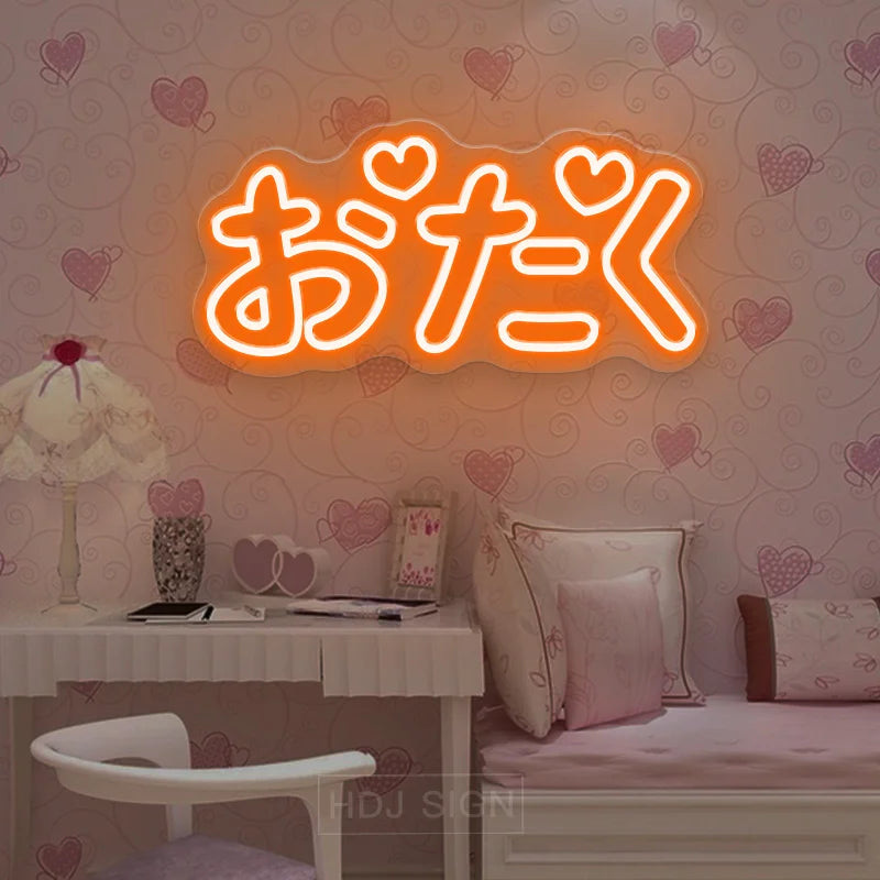 Letrero luminoso de neón "Otaku"