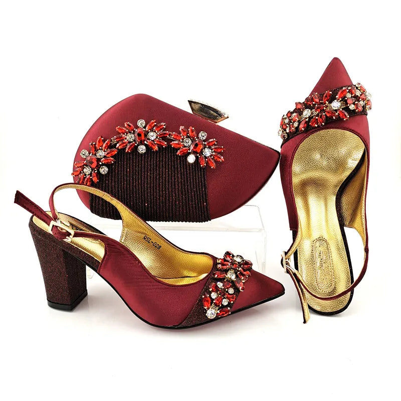 Zapatos italianos con bolsos a juego HYD1-66