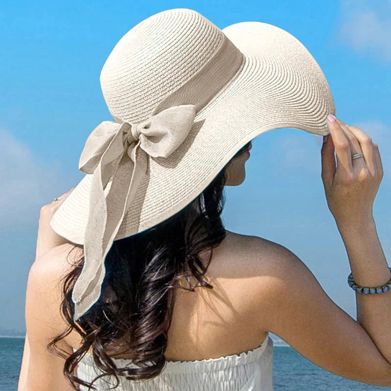 Sombrero de paja de verano para mujer