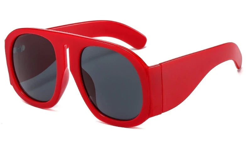 Gafas de sol de piloto con lentes degradadas para mujer, de moda, de marca, de montura grande, transparentes, para mujer 2021, gafas de sol transparentes