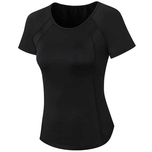 Women's Breathable Mesh Running Shirt   Quick Dry  Elastic Yoga Top