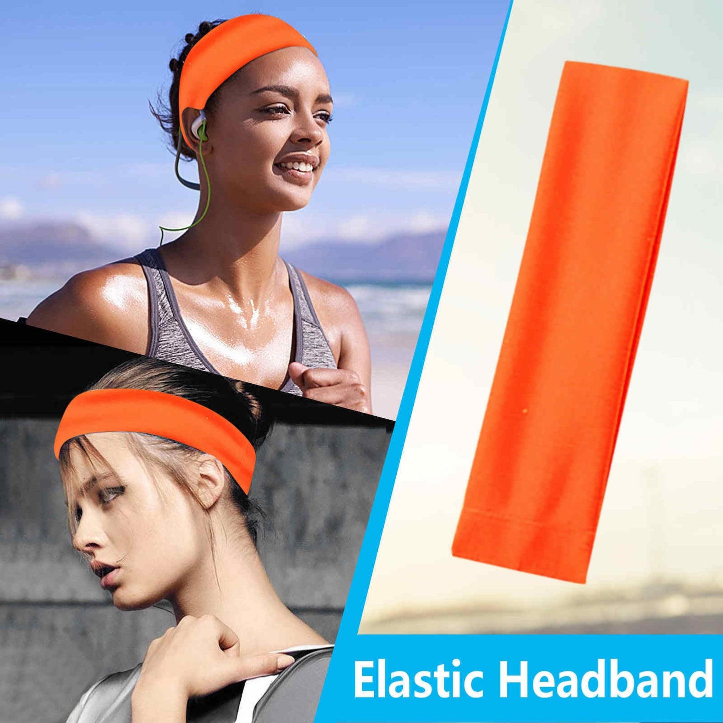 FlexFit Vibe Headband – Unisex Elastic Sports Hair Band for Fitness & Style