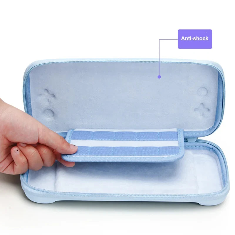 3 in 1 Portable Hard Carrying Bag Case for Switch Lite Console Game Accessories Storage with Cute Thumb Grip Cover Free Shipping