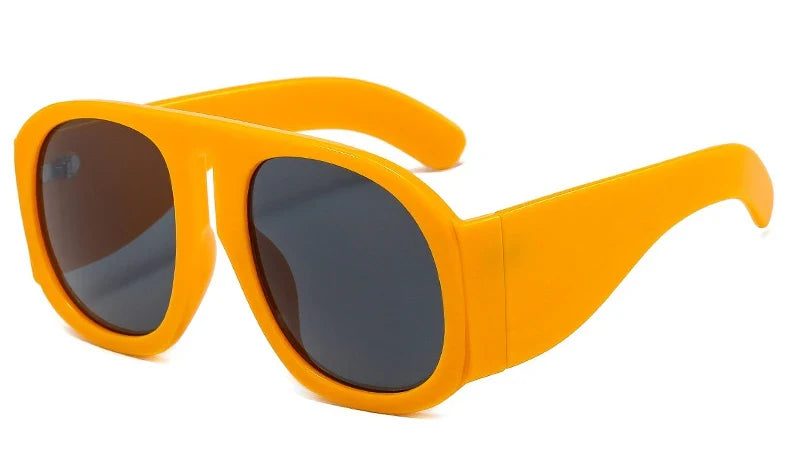 Gafas de sol de piloto con lentes degradadas para mujer, de moda, de marca, de montura grande, transparentes, para mujer 2021, gafas de sol transparentes