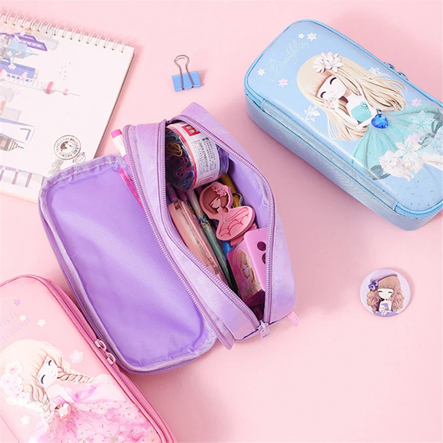 Estuches de lápices de niña kawaii