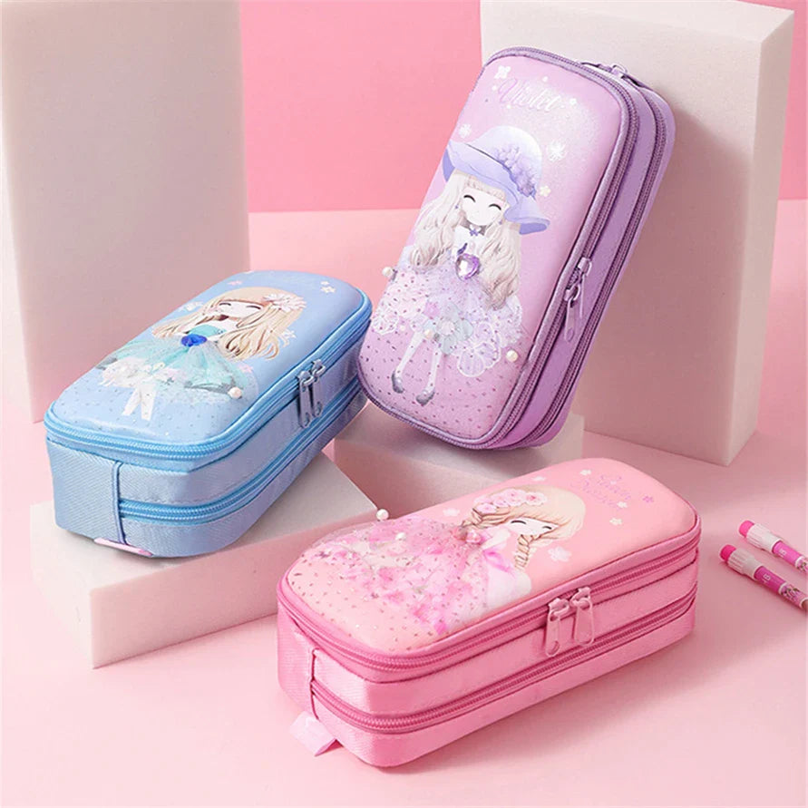 Estuches de lápices de niña kawaii