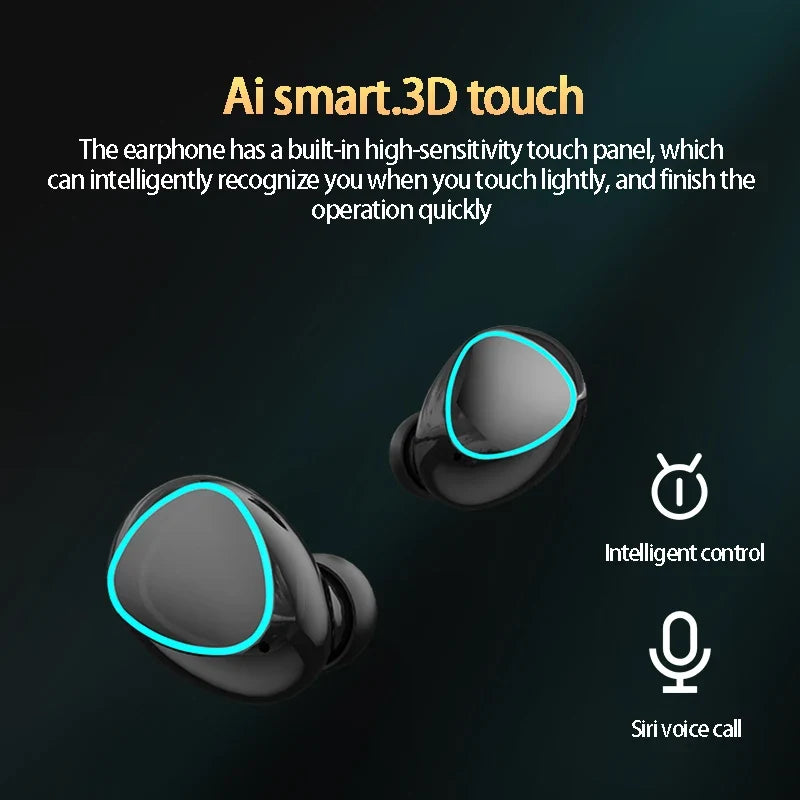 M22 TWS Wireless Bluetooth Headset Couple Headphones Touch Stereo Sports Digital Display 9D Four earphones For Double People Use