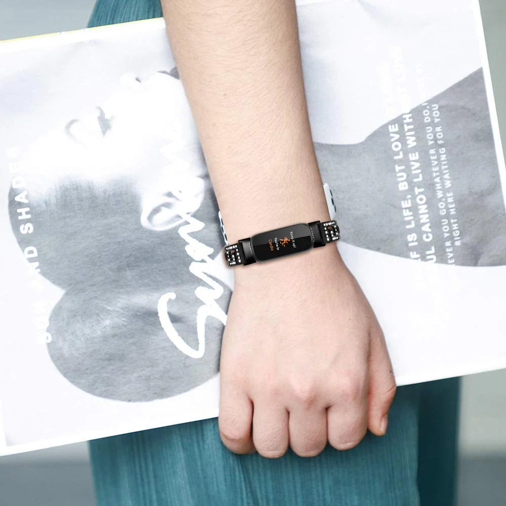Fitbit Luxe Stainless Steel Bracelet Band with Sparkling G-Links