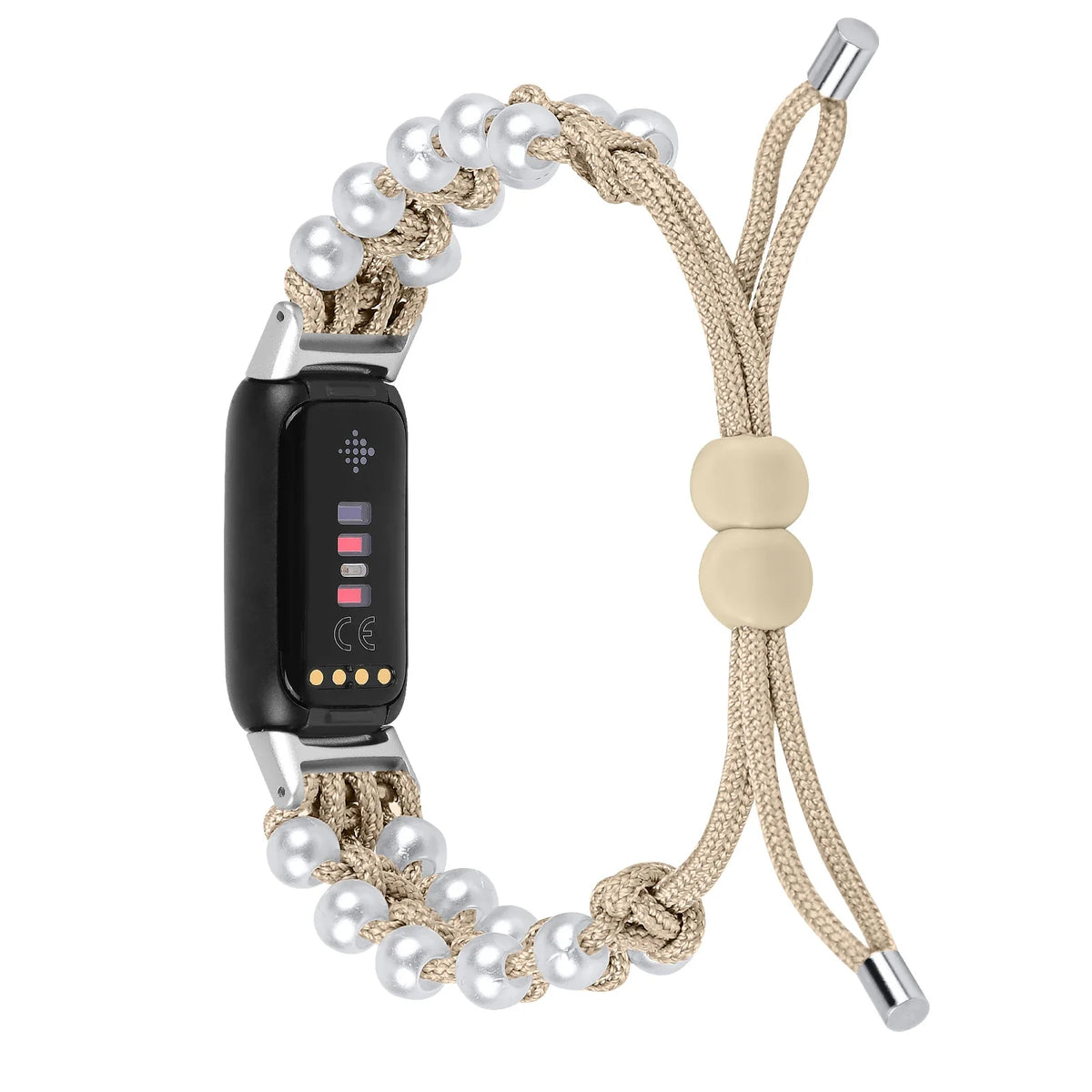 Fitbit Luxe Braided Rope Band with Pearl-Style Beads