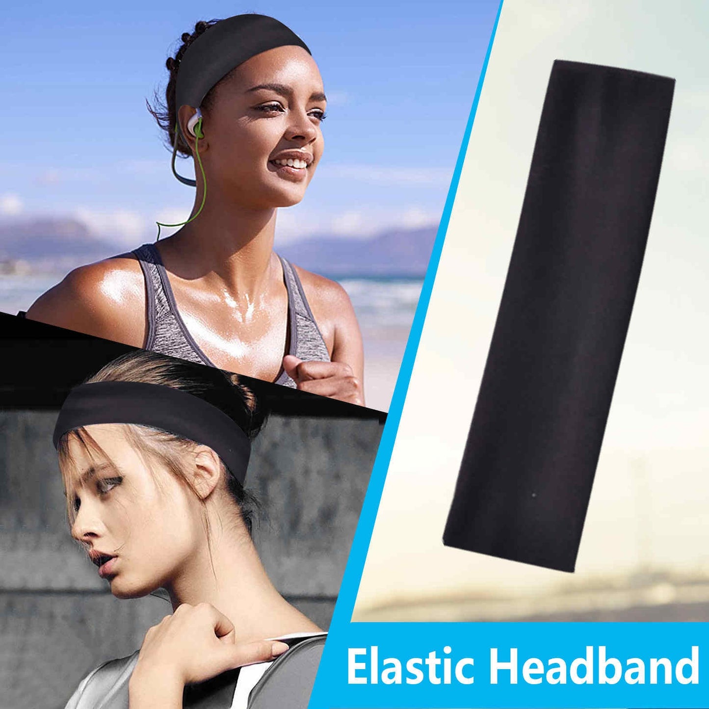 FlexFit Vibe Headband – Unisex Elastic Sports Hair Band for Fitness & Style