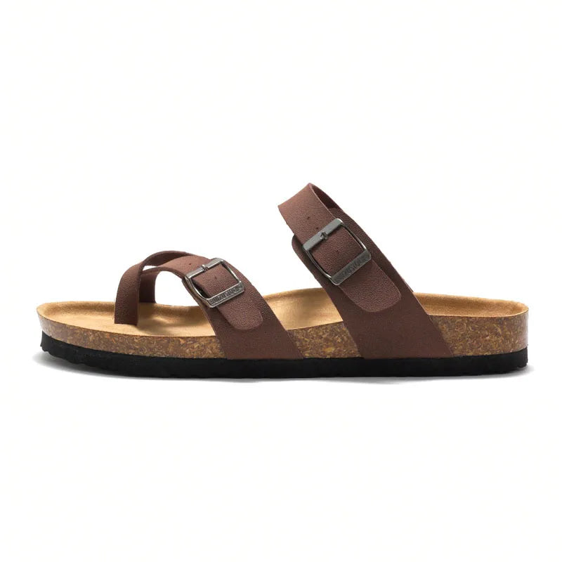 Nuevas zapatillas de corcho para hombre de verano, sandalias de moda para hombre para exteriores
