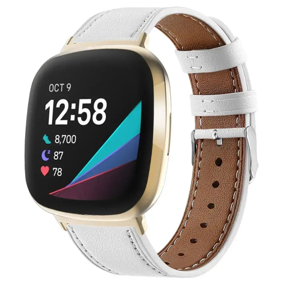 Fitbit Versa 4, Versa 3, Sense 2 & Sense Classic Leather Strap