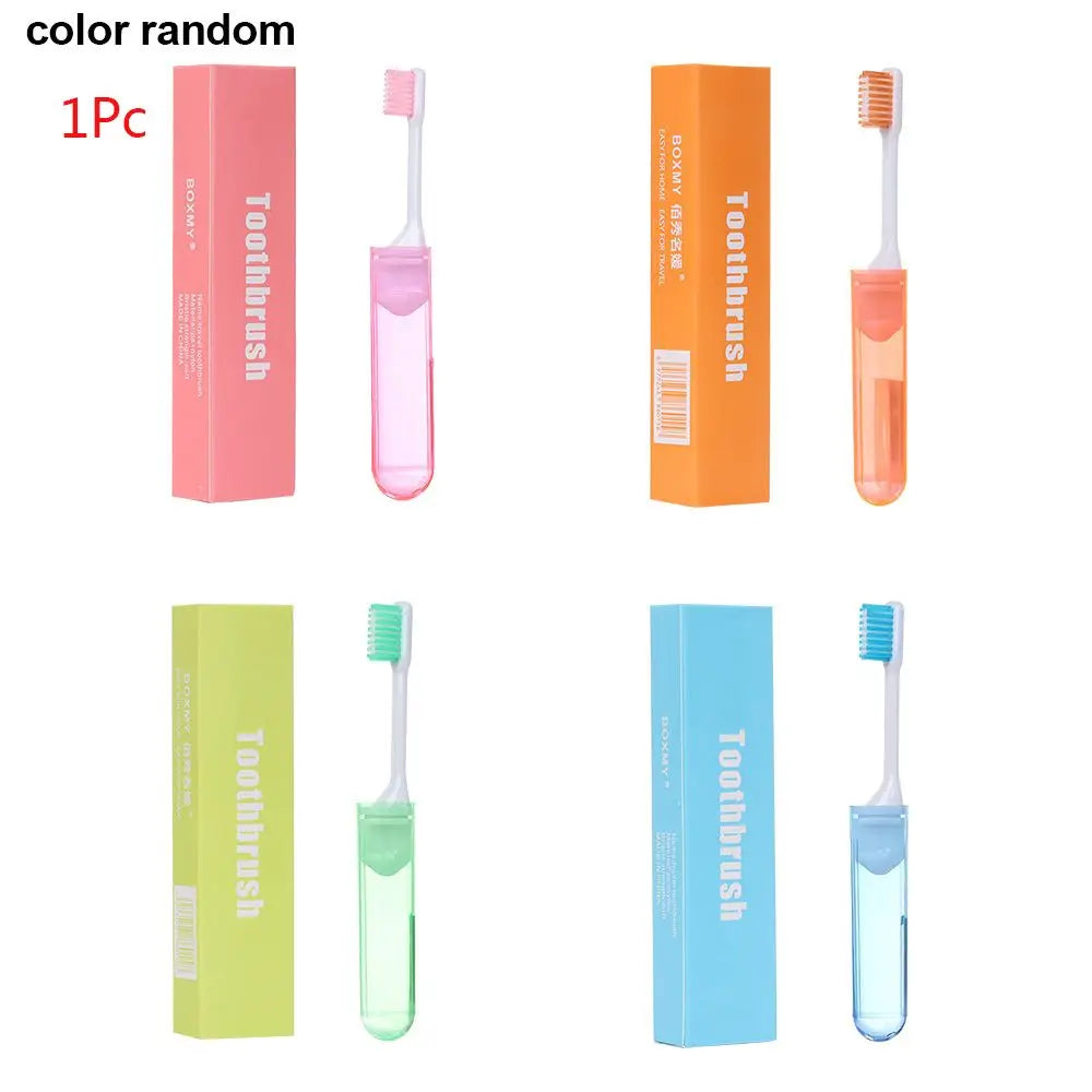 1Pc Soft Plastic Folding Toothbrush Outdoor Tooth Brush Useful Oral Cleaning Portable Business Trip Travel Camping Accessories