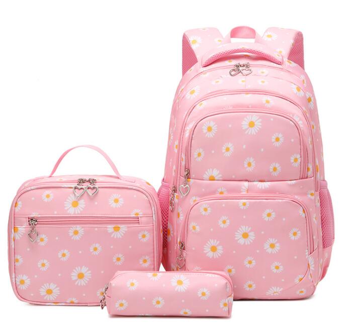 Mochila Escolar de Margarita, 3 Piezas/Set
