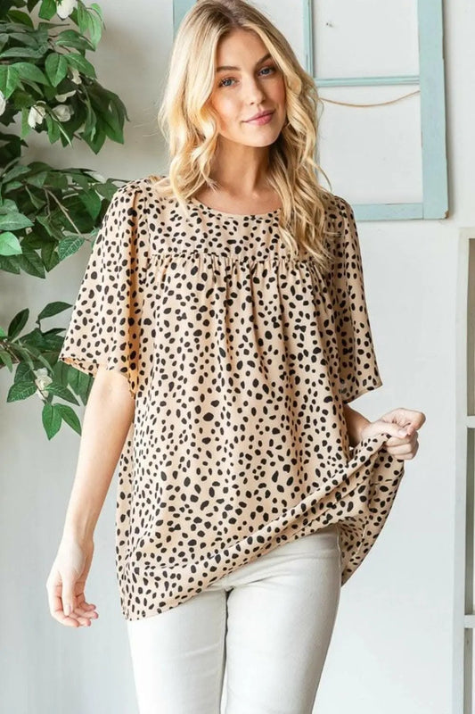 Acaban de llegar las camisetas de Trendsi - Heimish Full Size Animal Print Flutter Sleeve B